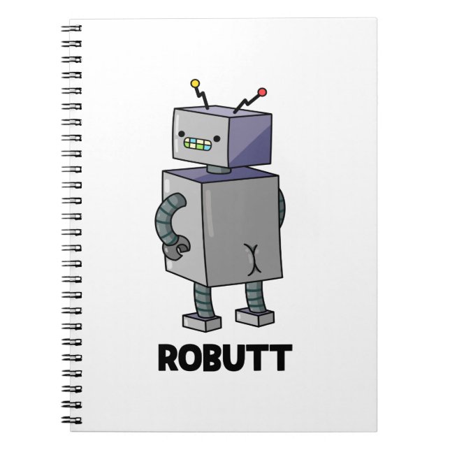 Robutt Funny Robot Pun Anteckningsbok (Framsidan)