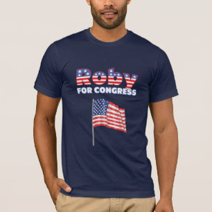 Roby för patriotisk amerikanska flaggandesign fö t-shirt