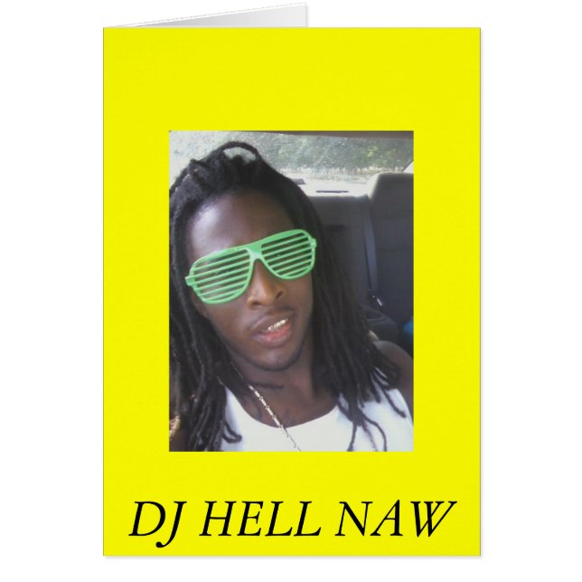 roc3, DJ HELL NAW Hälsningskort (Framsidan)