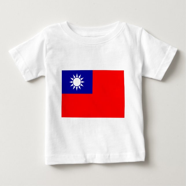 ROC Taiwan - taiwanesisk flagga - 中華民國國旗 - 青天白日滿地紅 T Shirt (Framsida)