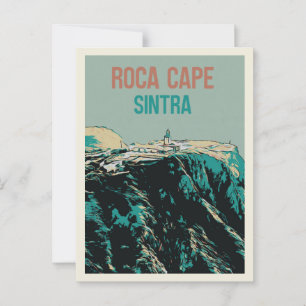 Roca Cape Lighthouse Utsikt, Sintra Portugal Vykort