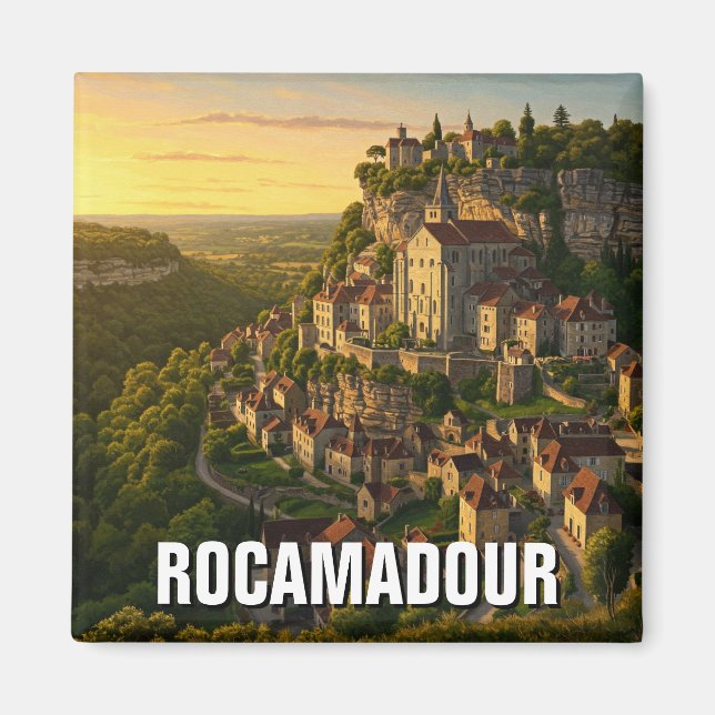 Rocamadour Frankrike Travel Magnet (Framsidan)