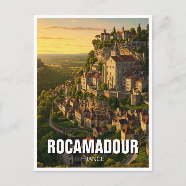 Rocamadour Frankrike Travel Vykort (Framsida)