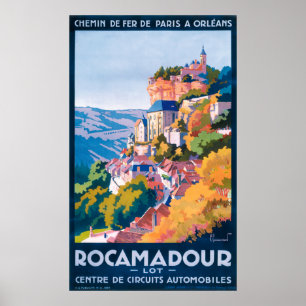 Rocamadour vintage resoraffisch poster