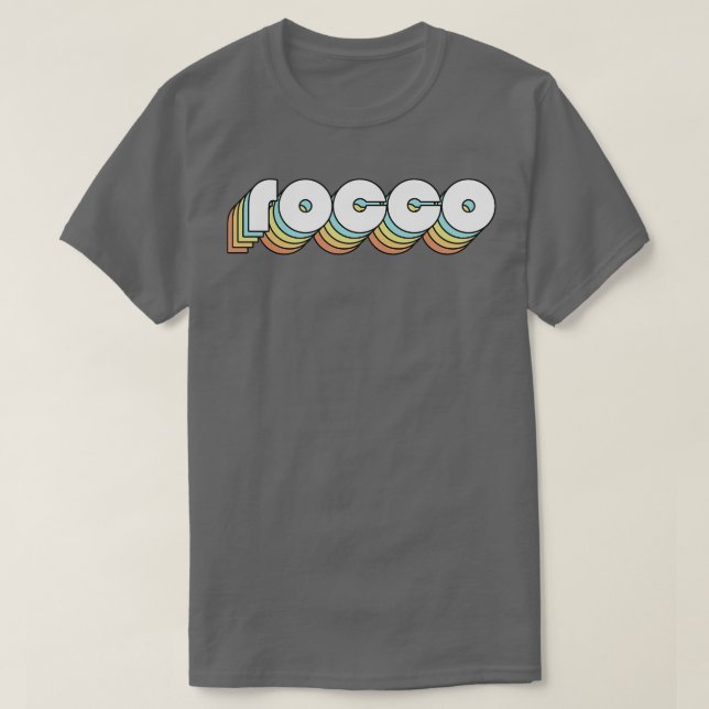 Rocco Retro Regbow Typography Faded Stil T Shirt (Design framsida)