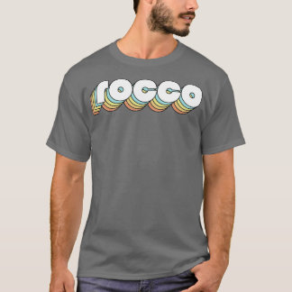 Rocco Retro Regbow Typography Faded Stil T Shirt