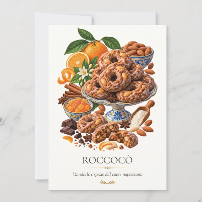 Roccocò – Vintage Italian Dessert Inbjudningar (Framsida)