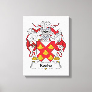 Rocha Family Crest Canvastryck