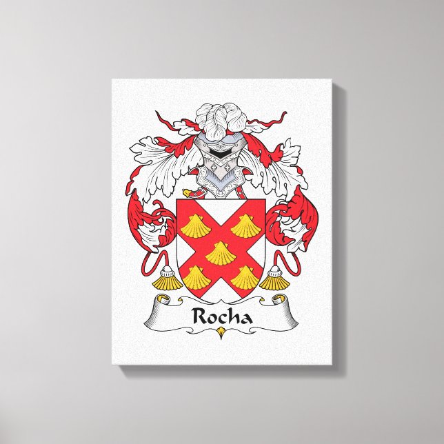 Rocha Family Crest Canvastryck (Framsida)
