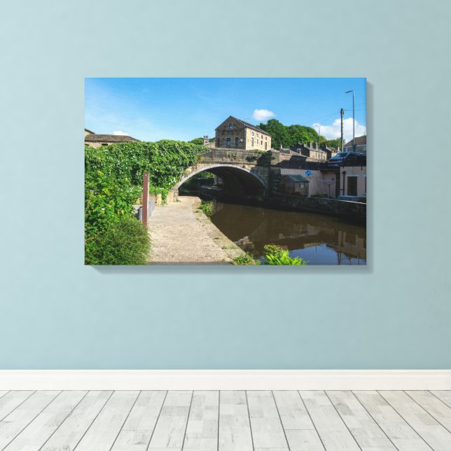 Rochdale Canal, Luddendenfoot Canvastryck (Insitu (trägolv))