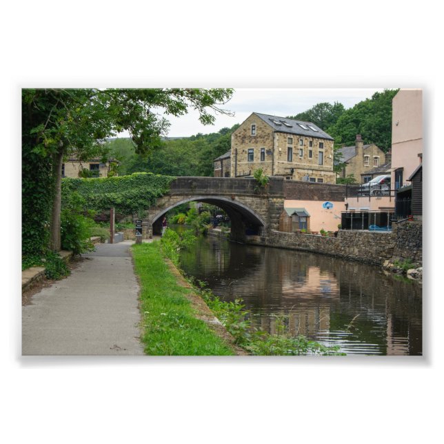 Rochdale Canal, Luddendenfoot Fototryck (Framsidan)
