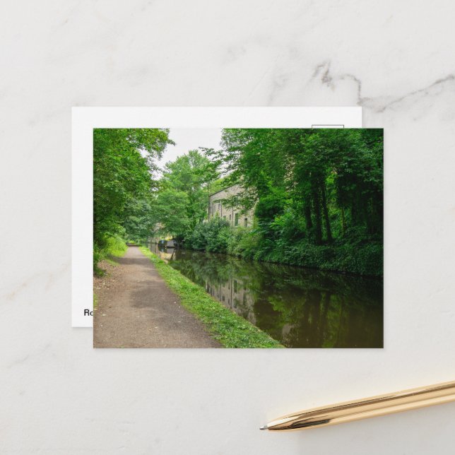 Rochdale Canal, Luddendenfoot Vykort (Fram/Back In Situ)