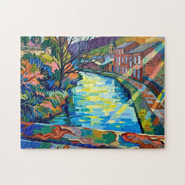 Rochdale Canal Sowerby Bridge  Pussel (Horisontell)