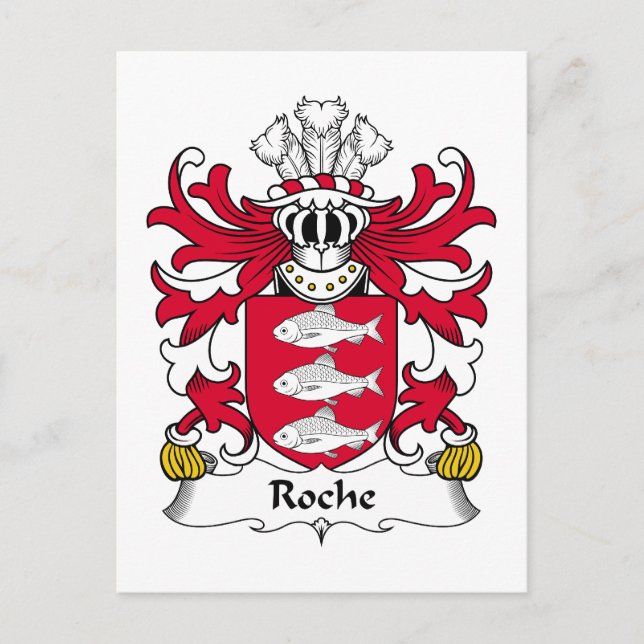 Roche Family Crest Vykort (Framsida)