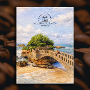 Rocher Du Basta, kustnära resort Biarritz Elegan Vykort