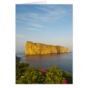 Rocher Perce (Perce-klippan), Quebec, Kanada. Hälsningskort