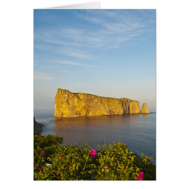 Rocher Perce (Perce Sten), Quebec, Kanada. Hälsningskort (Framsidan)