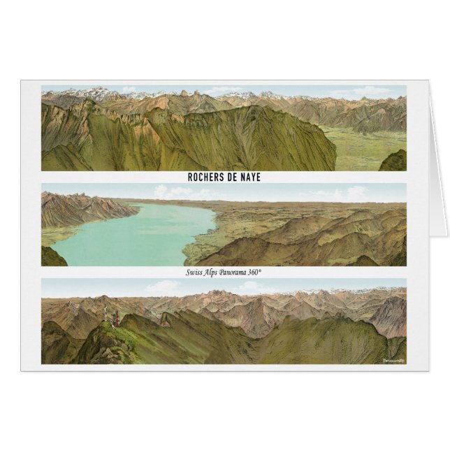 ROCHERS-DE-NAYE Swiss Alps Panorama 360° Hälsningskort (Framsidan Horizontal)
