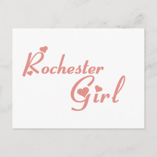 Rochester Backe Girl T tröjts Vykort