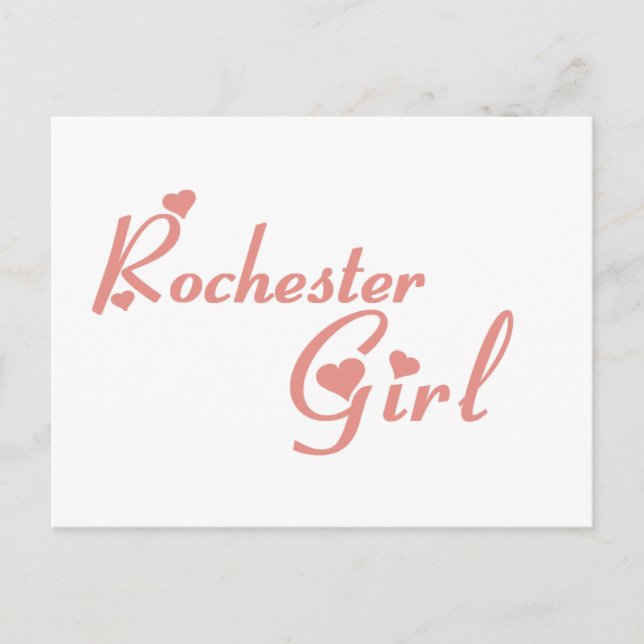 Rochester Backe Girl T tröjts Vykort (Framsida)
