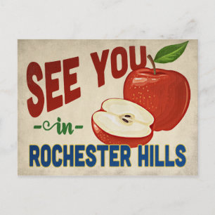 Rochester Backe Michigan Apple - Vintage resor Vykort