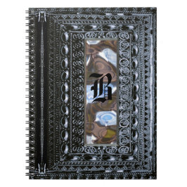 Rochester Blue Victorian Goth Monogram Anteckningsbok