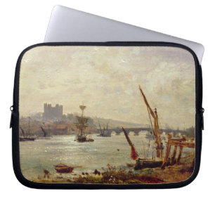 Rochester domkyrka och slott, c.1820-30 (olja på laptop sleeve