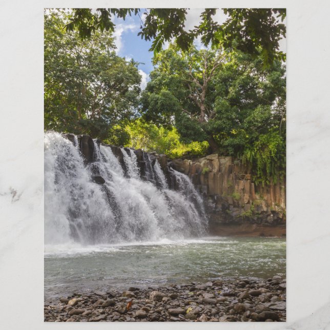 Rochester Falls vattenfall i Souillac Mauritius (Framsida)