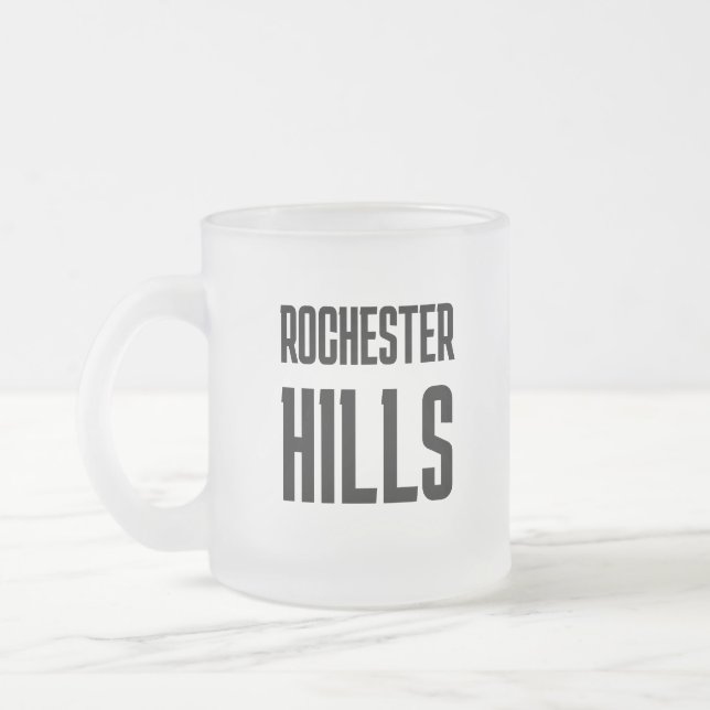 Rochester Hills Michigan Printed Coffee Mug Frostad Glasmugg (Vänster)