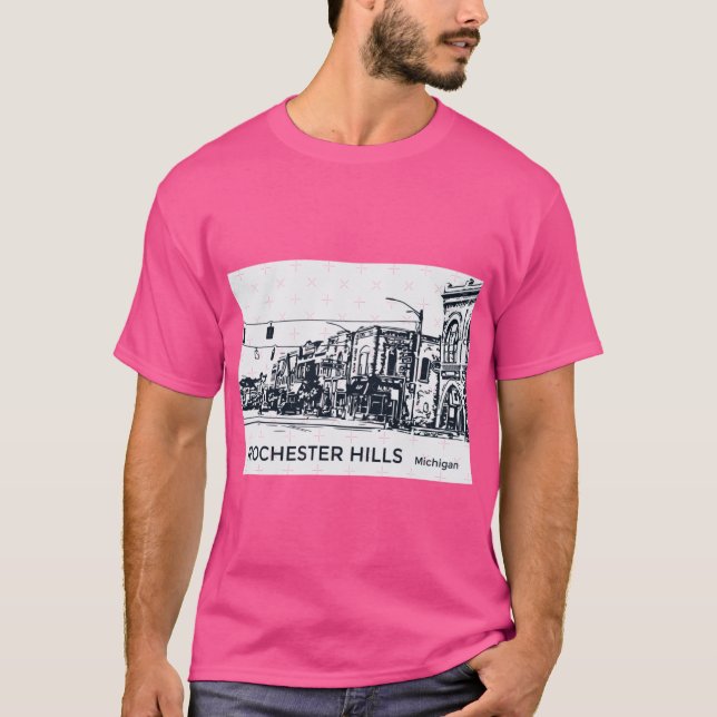 Rochester Hills Michigan T Shirt (Framsida)