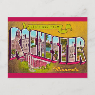 Rochester Minn Retro Postkort Vykort