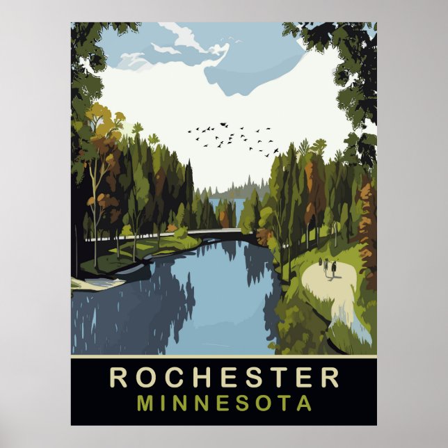 Rochester, Minnesota, Park, Travel Poster (Framsidan)