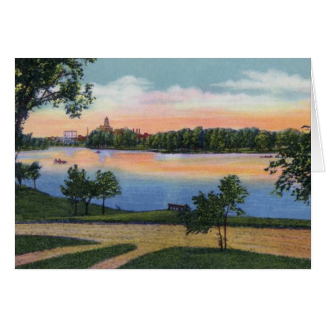 Rochester Minnesota Silver Sjö Hälsningskort (Framsidan Horizontal)