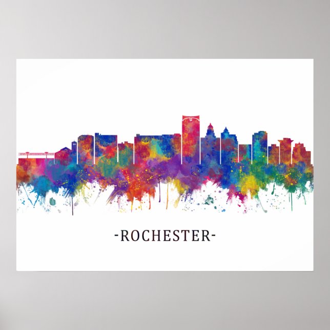 Rochester Minnesota Skyline Poster (Framsidan)