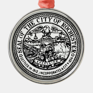Rochester (New York) City Seal Julgransprydnad Metall