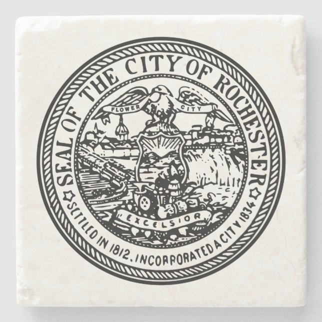 Rochester (New York) City Seal Stenunderlägg (Framsidan)