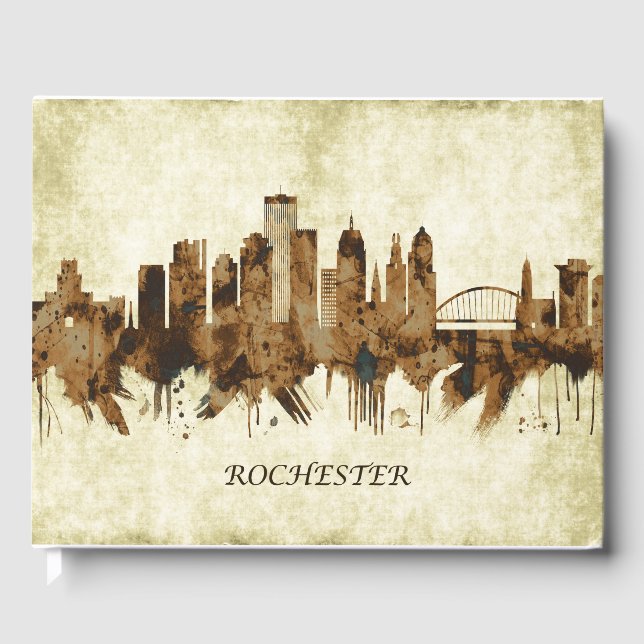 Rochester New York Cityscape Gästböcker (Framsida)