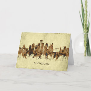 Rochester New York Cityscape Helgkort
