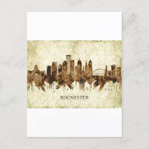 Rochester New York Cityscape Inbjudan Vykort