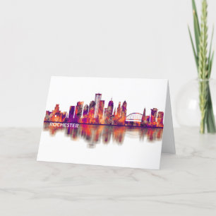 Rochester New York Skyline Helgkort