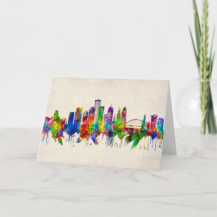 Rochester New York Skyline Helgkort