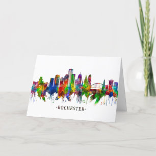 Rochester New York Skyline Helgkort