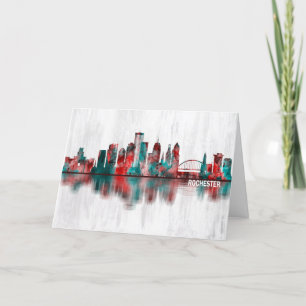 Rochester New York Skyline Helgkort