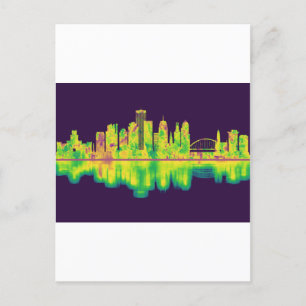 Rochester New York Skyline Inbjudan Vykort