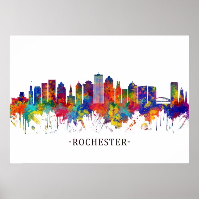 Rochester New York Skyline Poster (Framsidan)