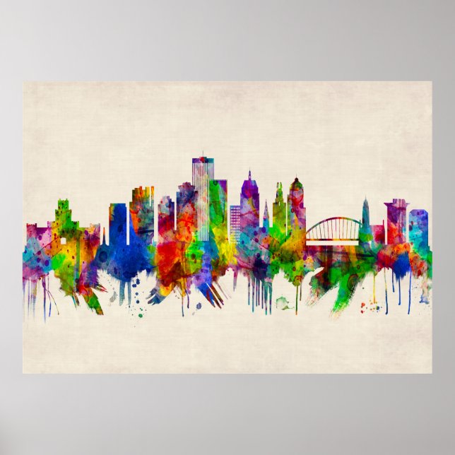 Rochester New York Skyline Poster (Framsidan)