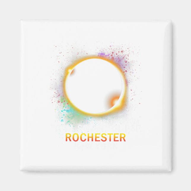 Rochester New York Total Solar Eclipse April 8 202 Magnet (Framsidan)