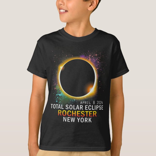 Rochester New York Total Solar Eclipse April 8 202 T Shirt (Framsida)