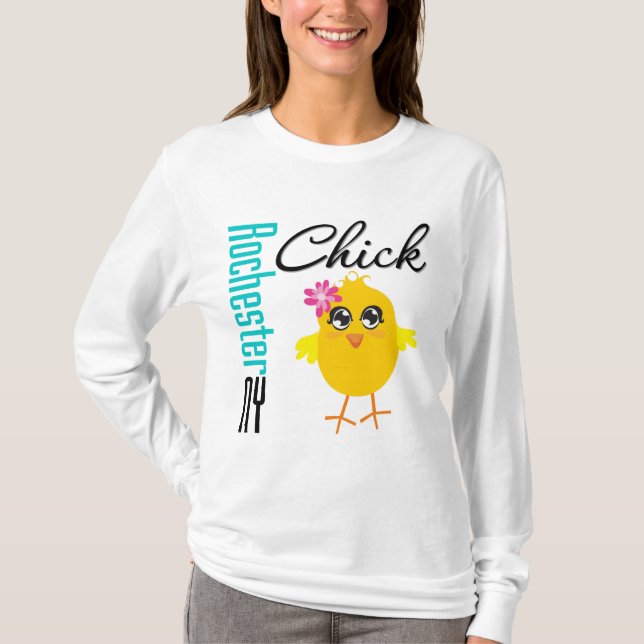 Rochester NY chick T Shirt (Framsida)