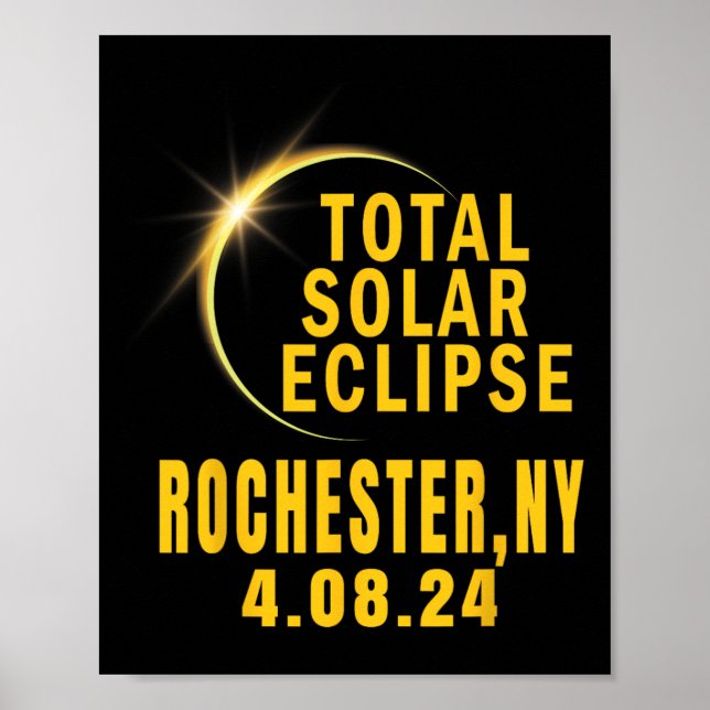 Rochester Ny Solar Eclipse 2024 Total Solar Eclips Poster (Framsidan)